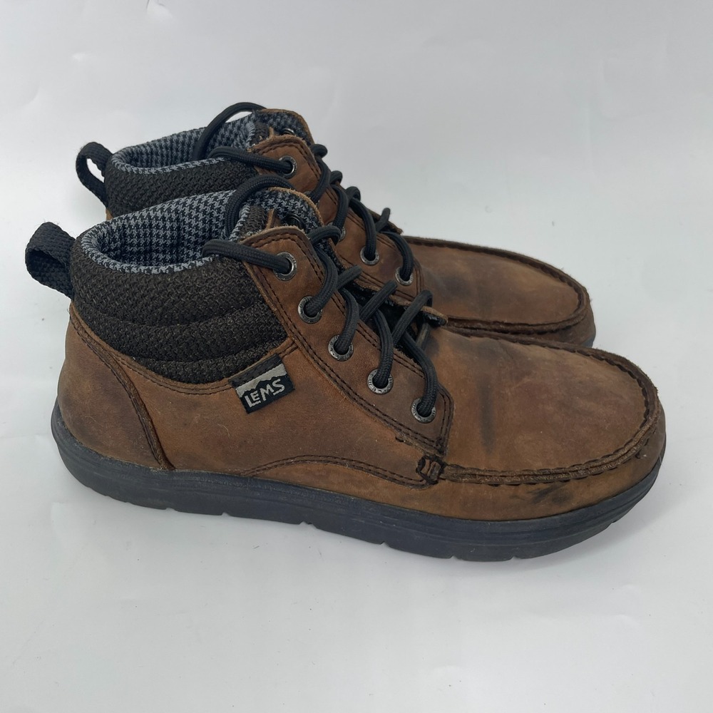 Lems Boulder Boot Mid Brown Leather Womens Size 8 Hiking Shoes Men's 6.5